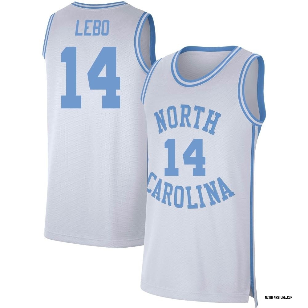Men's Creighton Lebo North Carolina Tar Heels Replica Retro Basketball Jersey - White