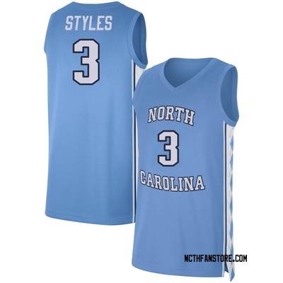 Men's Dontrez Styles North Carolina Tar Heels Replica Carolina Basketball Jersey - Blue