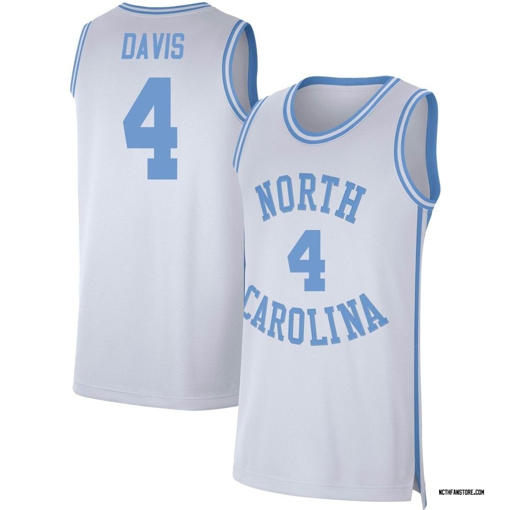 Men's RJ Davis North Carolina Tar Heels Replica Retro Basketball Jersey - White