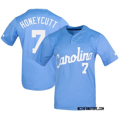 Youth Vance Honeycutt North Carolina Tar Heels Replica Carolina 2-Button Baseball Jersey - Blue